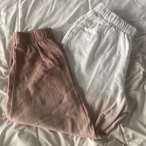 Sweatpants, Wild Fable, size medium, white color on top that fades to brown.